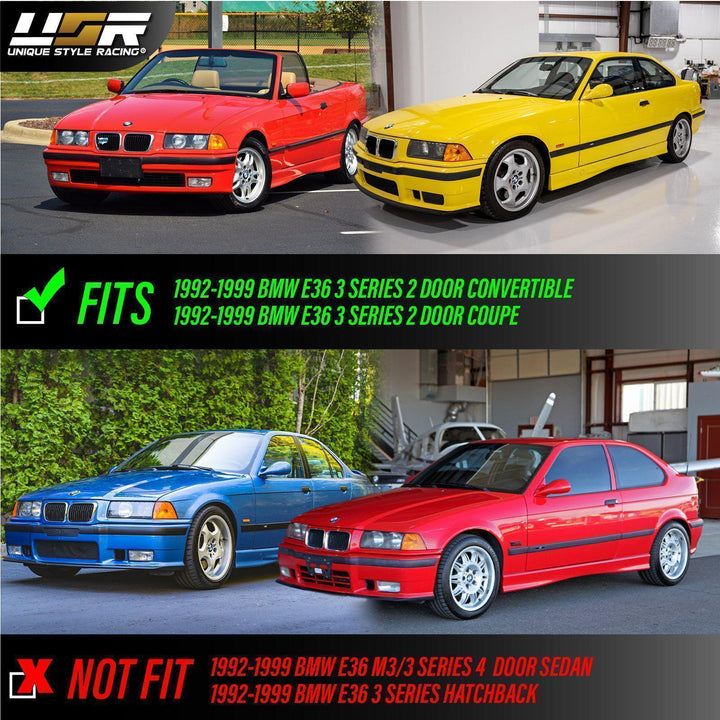 1992-1999 BMW E36 3 Series 2D Coupe / Convertible DEPO Euro Glass Clear / Smoke / Dark Smoke Corner Lights