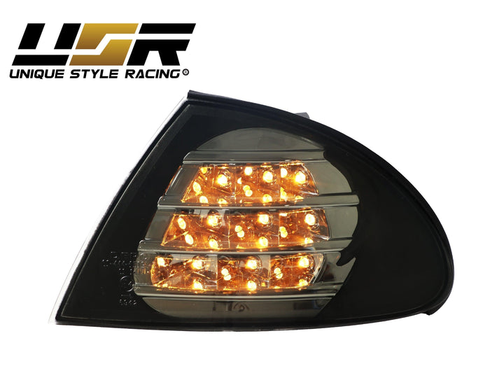 1999-2001 BMW 3 Series E46 4D / 5D Crystal Clear or Crystal Smoke Lens Amber LED Corner Signal Light - Made by DEPO