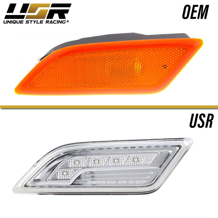 2012-2014 Mercedes C Class W204 DEPO LED Clear or Smoke Front Bumper Side Marker Light