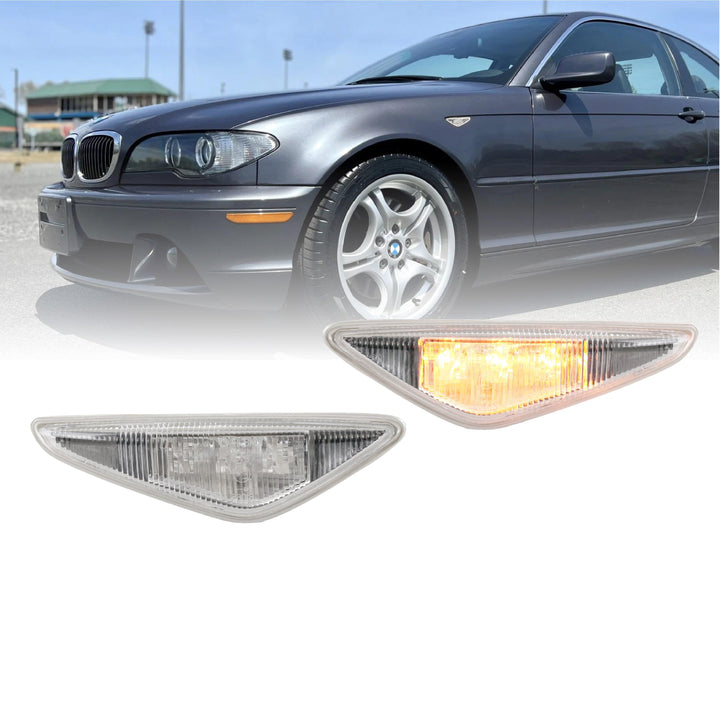 2004-2006 BMW 3 Series E46 2D/Convertible Smoke or Clear LED Fender Side Marker Light - Made by DEPO