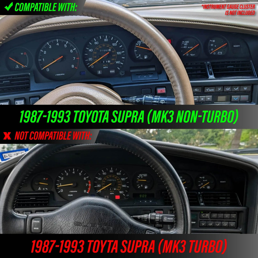 1987 - 1993 Toyota Supra MK3 Blue Glow White Gauge Face for Instrument Cluster