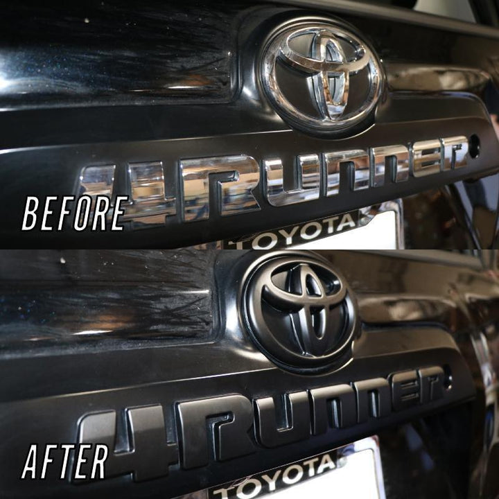 2014 - 2021 Toyota 4Runner BLACK OUT Emblem Badge Overlay For Front Grill, Rear Trunk and Trunk Lid Letter Set