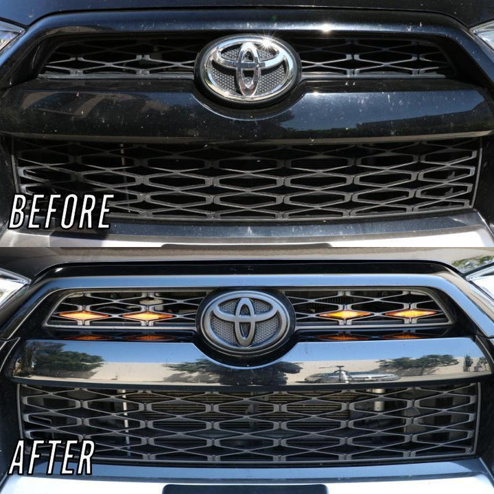2014 - 2021 Toyota 4Runner BLACK OUT Emblem Badge Overlay For Front Grill, Rear Trunk and Trunk Lid Letter Set