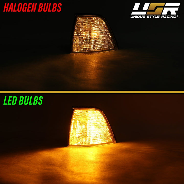 1992 - 1999 BMW E36 3 Series 2D Coupe & Convertible Euro Clear / Smoke / Dark Smoke Lens Corner Lights