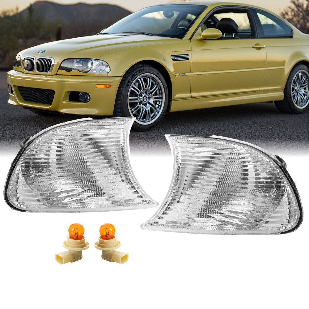 2000-2001 BMW 3 Series E46 2D / Cabrio DEPO Clip-On Clear or Smoke Corner Signal Light