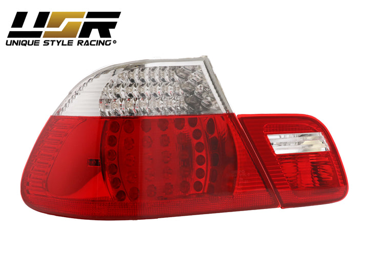 2004-2006 BMW E46 3 Series 2D Coupe Red/Clear OR Red/Smoke LED Tail Light - Made by DEPO