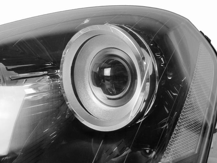 2009-2011 Mercedes Benz M Class W164 White LED Strip Chrome or Black Housing Projector Headlight For Stock Halogen Model - Made by DEPO