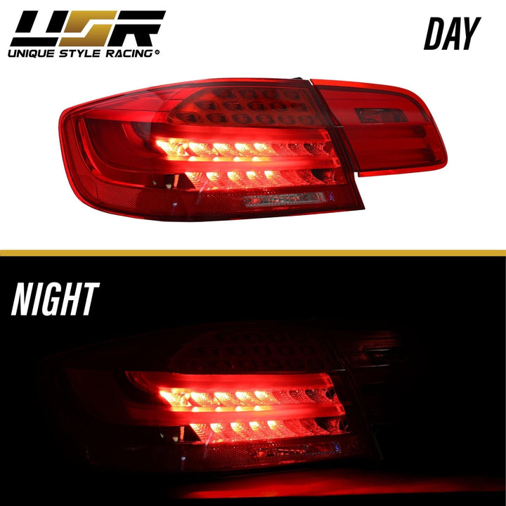 2007-2010 BMW 3 Series E92 2D Coupe Euro OEM LCI Styl 4 Pieces LED Rear Tail Light with Amber LED Turn Signal Made by DEPO
