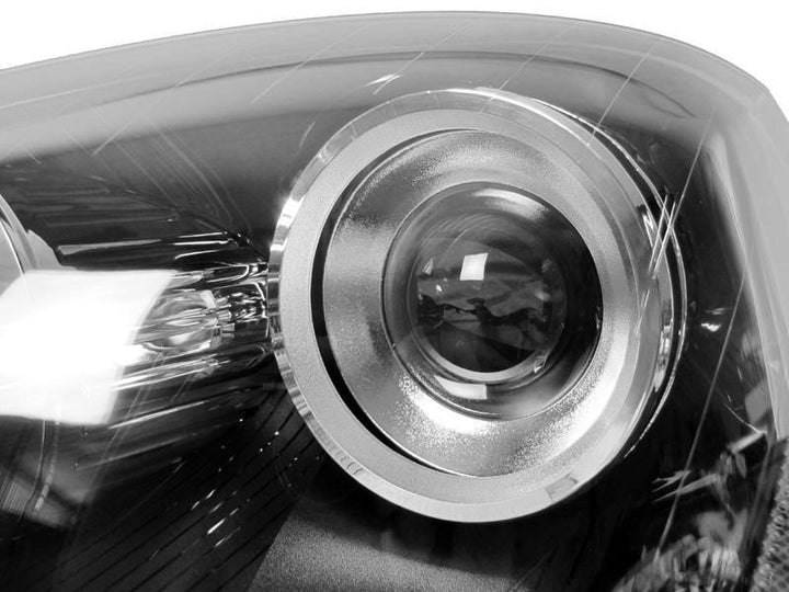 2006-2008 Mercedes Benz M Class W164 White LED Strip Chrome or Black Housing Projector Headlight For Stock Halogen Model - Made by DEPO