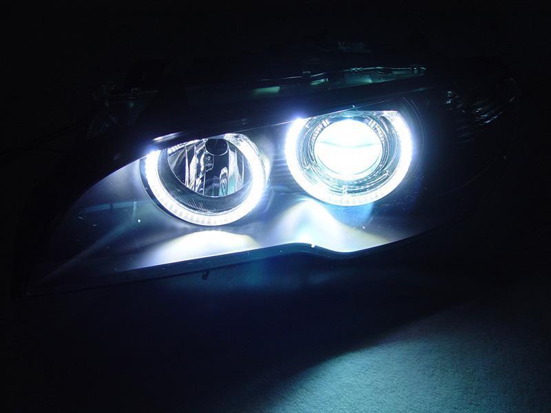 2004-2006 BMW 3 Series E46 Facelift 2D Coupe / Cabrio UHP LED Angel Eyes Halo Projector Headlight - Made by DEPO