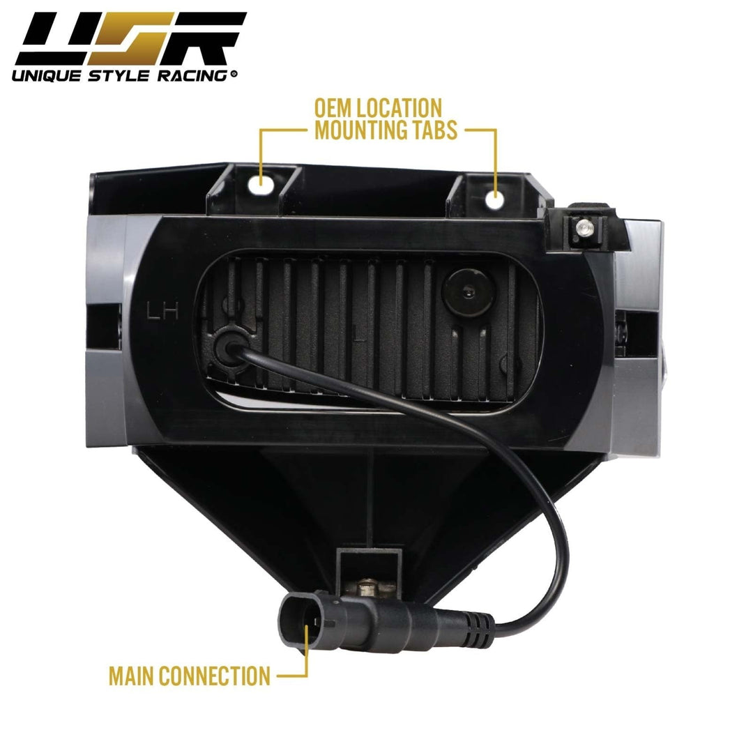 1999 - 2004 Ford Mustang SN95 Front Bumper Black Housing LED Projector Fog Lights