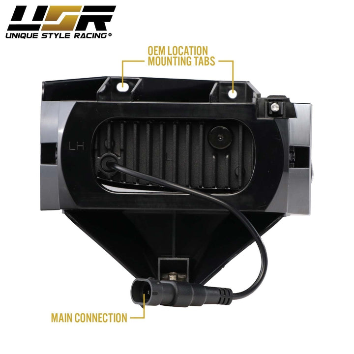 1999 - 2004 Ford Mustang SN95 Front Bumper Black Housing LED Projector Fog Lights