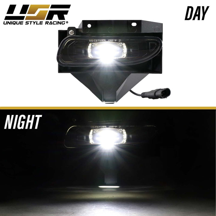 1999 - 2004 Ford Mustang SN95 Front Bumper Black Housing LED Projector Fog Lights