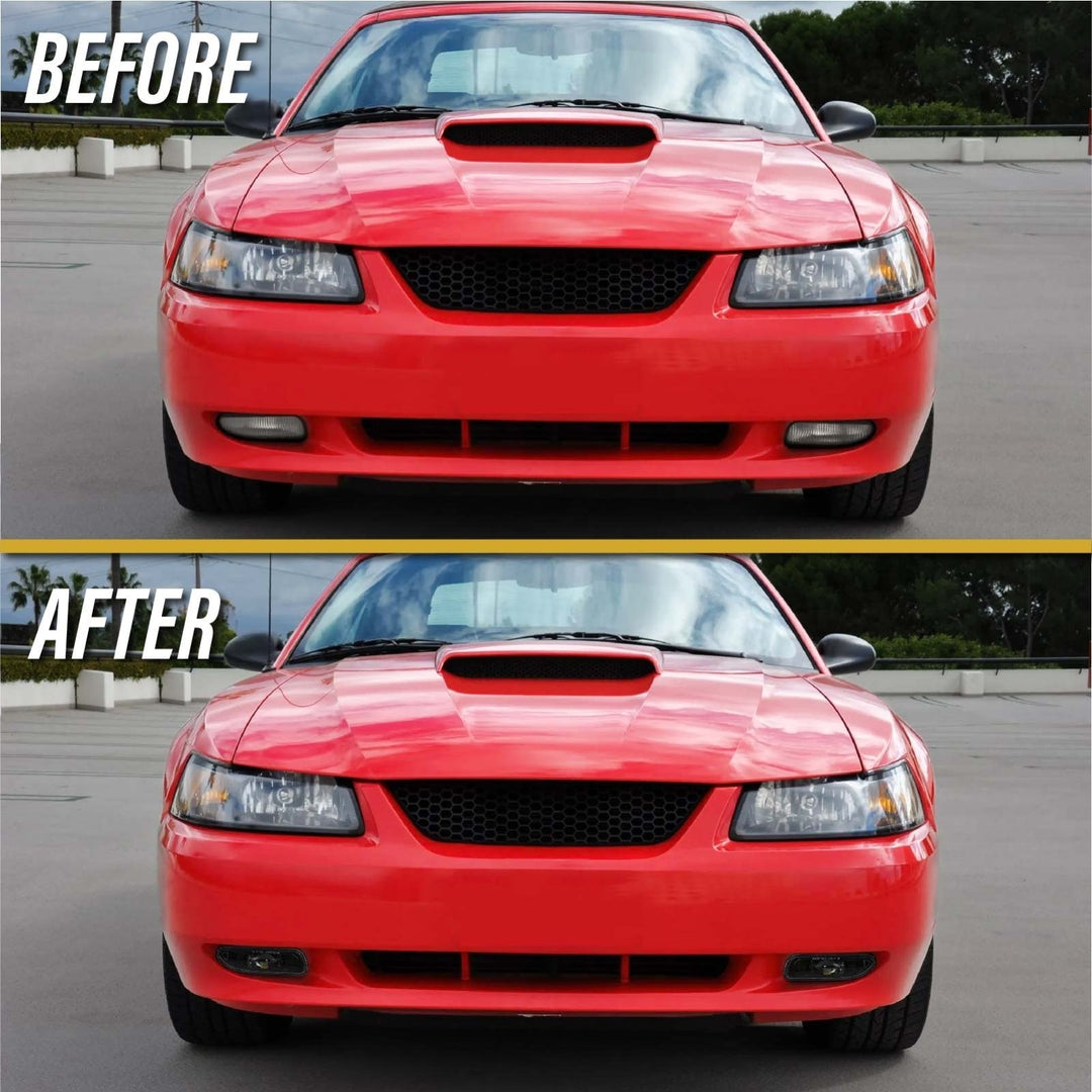 1999 - 2004 Ford Mustang SN95 Front Bumper Black Housing LED Projector Fog Lights