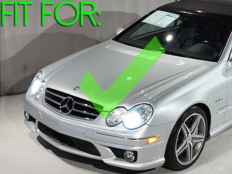 Pair Clear Fog Lights For 2006-2009 Volkswagen - Direct Replacement Halogen Lamps With DOT/SAE