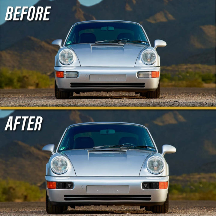 1989 - 1994 Porsche 911 Carrera 964 Chassis Projector LED Fog Light with Paintable Air Duct