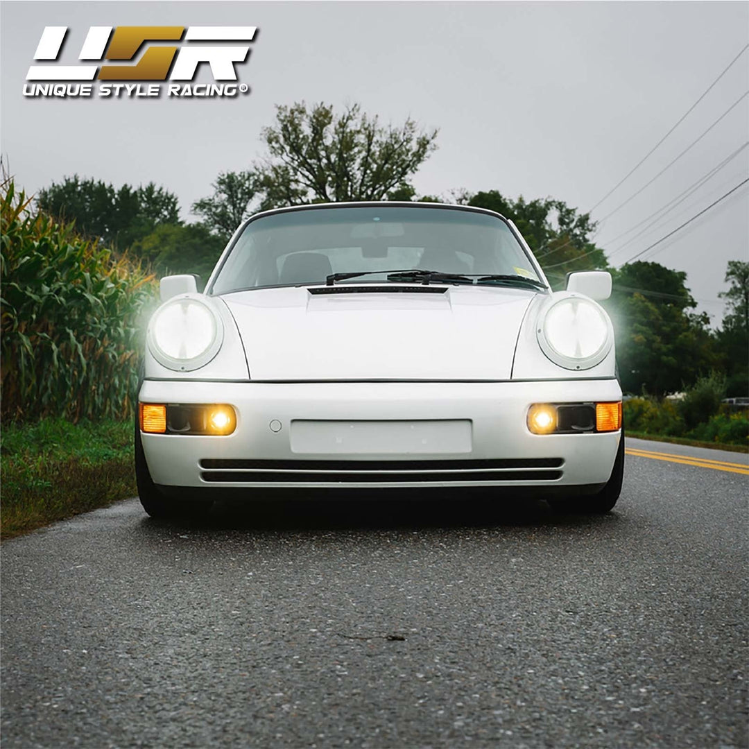 1989 - 1994 Porsche 911 Carrera 964 Chassis Projector LED Fog Light with Paintable Air Duct