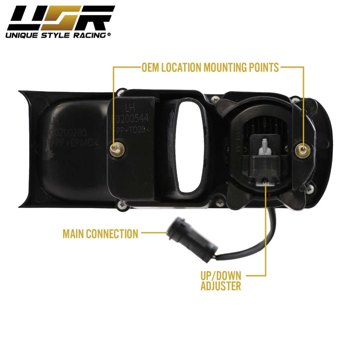 1989 - 1994 Porsche 911 Carrera 964 Chassis Projector LED Fog Light with Paintable Air Duct