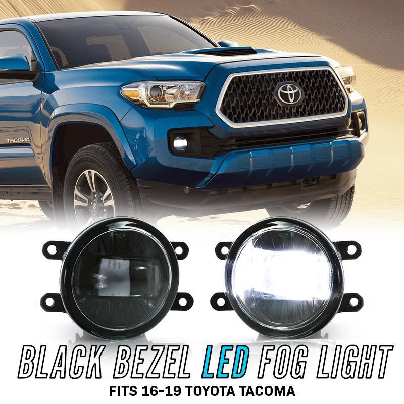 2016 - 2019 Toyota Tacoma / 2014 - 2018 Toyota Tundra Black Housing Plug & Play Projector CREE LED Fog Light Assembly