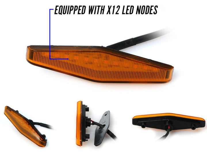 2014 - 2021 Toyota 4Runner DRL Wire + Screw On 3pcs Wide Raptor LED Grill Lights