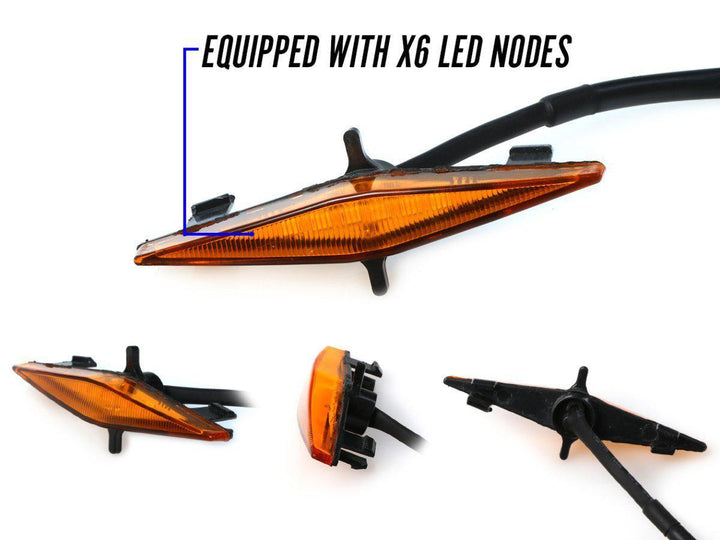 2014 - 2024 Toyota 4Runner Amber or Smoke Lens with Amber or White Output LED Raptor Grill Snap on Light 4PCS with Wire