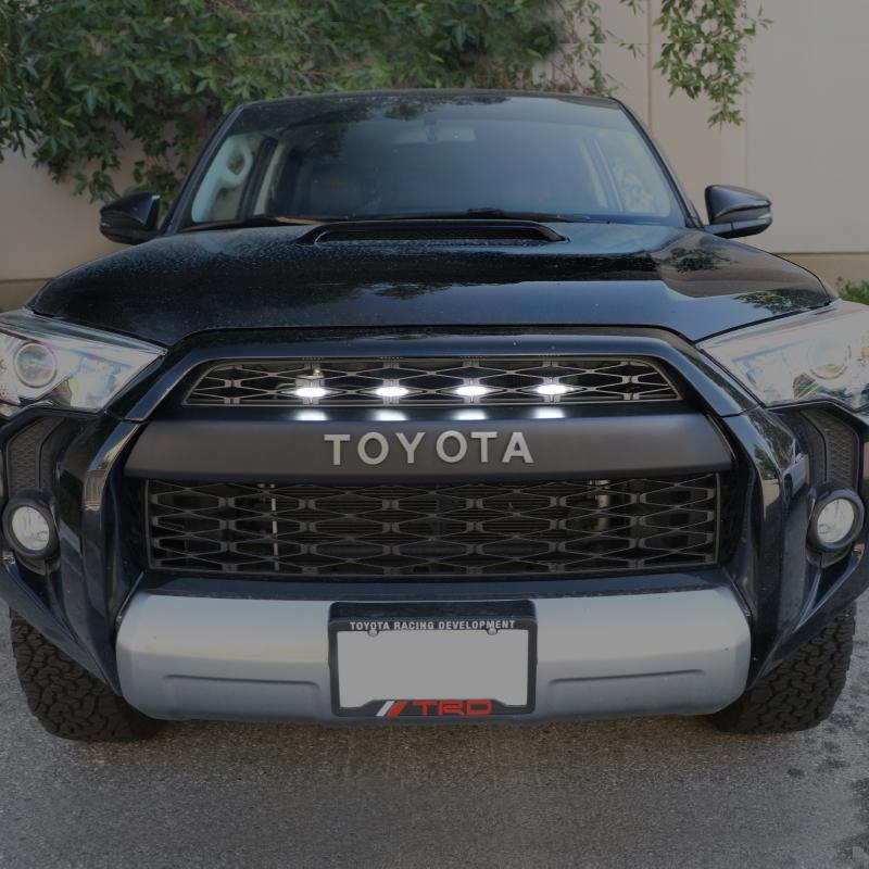 2014 - 2024 Toyota 4Runner Amber or Smoke Lens with Amber or White Output LED Raptor Grill Snap on Light 4PCS with Wire