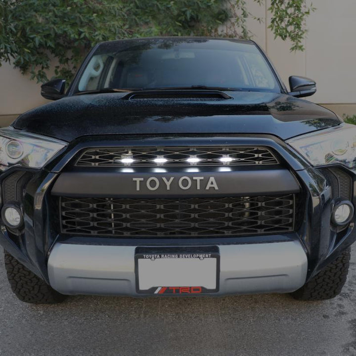2014 - 2024 Toyota 4Runner Amber or Smoke Lens with Amber or White Output LED Raptor Grill Snap on Light 4PCS with Wire