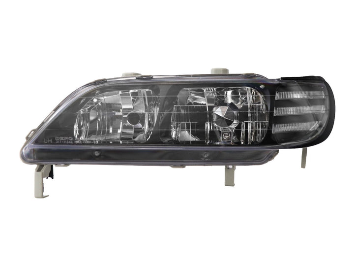 1997 - 1992 Acura CL JDM Black Housing Headlight W/ Clear Corner Light