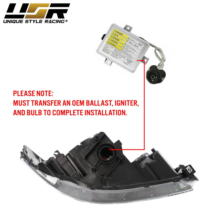 2004 - 2005 Acura TL Clear Corner Diffuser BiXenon D2S Projector Headlight