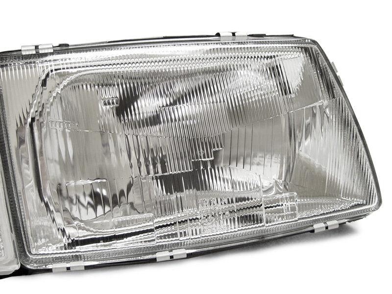 1986 - 1988 Audi 5000 / 1989 - 1991 Audi 100 Clear Glass Headlights with Clear Corner lights