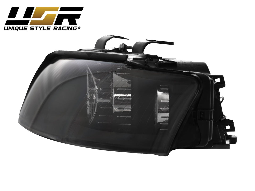 2002 - 2005 Audi A4/S4 Black Housing Headlight W/ Clear Corner Xenon HID Model