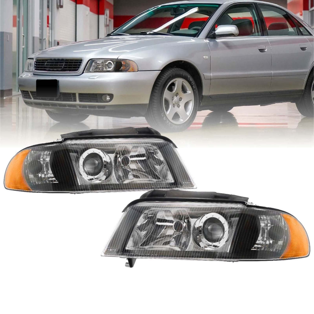1992 - 2001 Audi A4 B5.5 / 2000 - 2002 S4 Xenon Model OEM Replacement D2S Projector Headlight With Clear Corner Lens