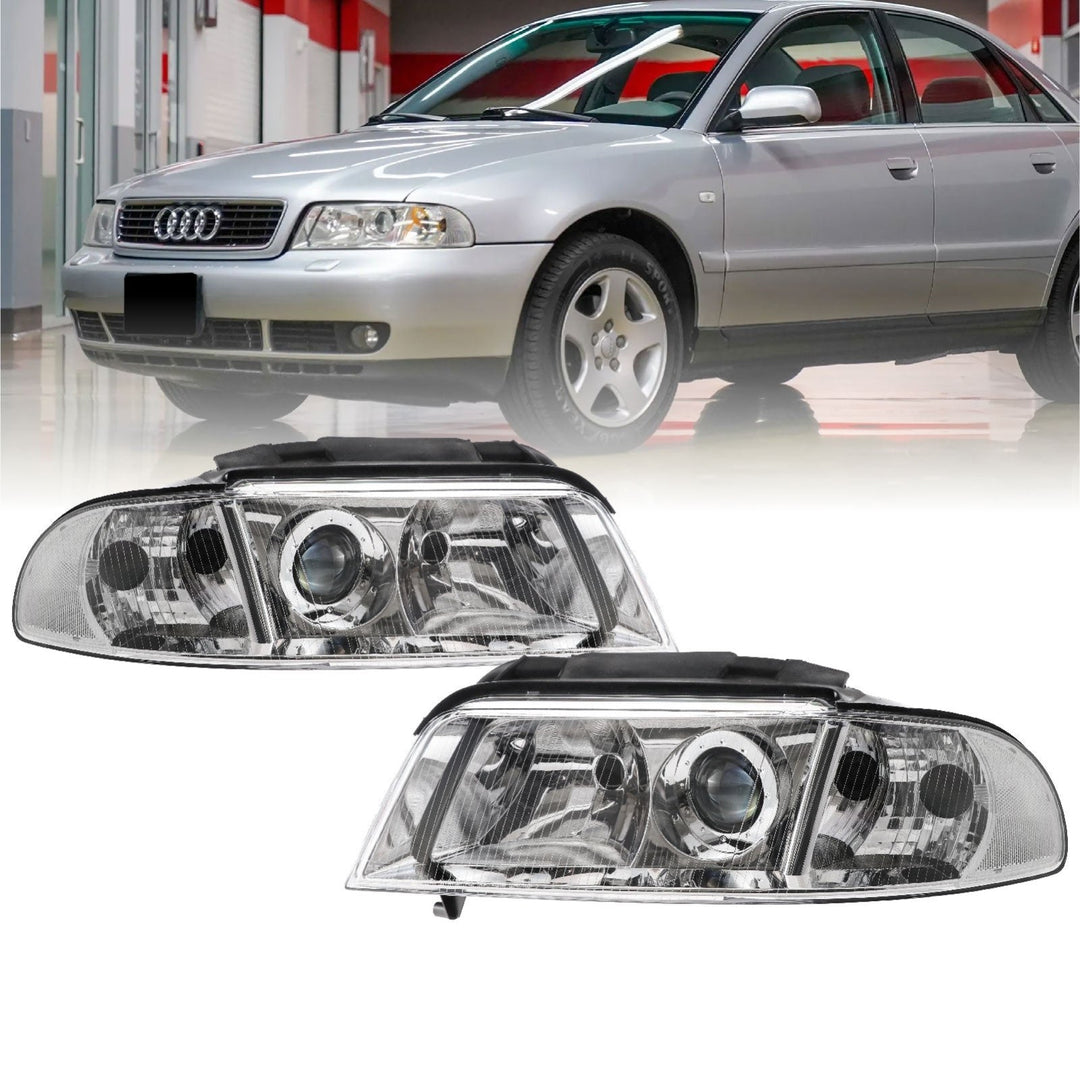 1992 - 2001 Audi A4 B5.5 / 2000 - 2002 S4 Xenon Model OEM Replacement D2S Projector Headlight With Clear Corner Lens