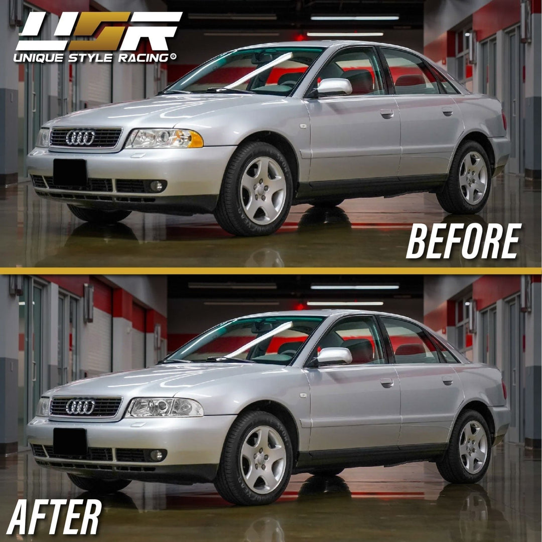 1992 - 2001 Audi A4 B5.5 / 2000 - 2002 S4 Euro ECODE Projector Headlight With Clear Corner Lens