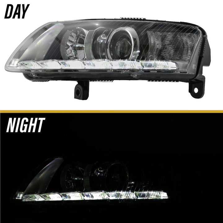 2005 - 2008 Audi A6 / S6 / RS6 C6/4F 4D Sedan & 5D Wagon For Xenon Model Facelift '09'11 Style LED Strip Projector Headlight