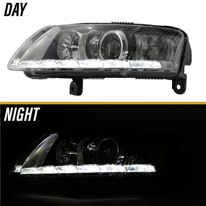2005 - 2008 Audi A6 / S6 / RS6 C6/4F 4D Sedan & 5D Wagon For Xenon Model Facelift '09'11 Style LED Strip Projector Headlight
