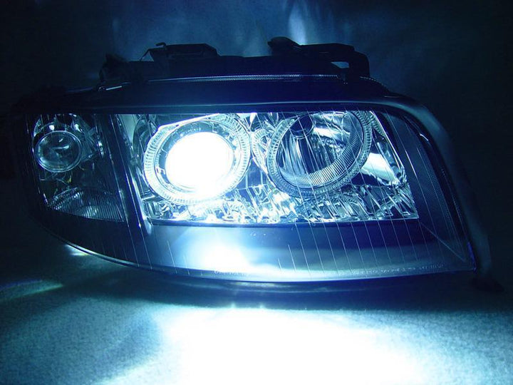 1998 - 2001 Audi A6 C5 NonV8 Models Halogen Model Angel Eye Halo Projector Headlight