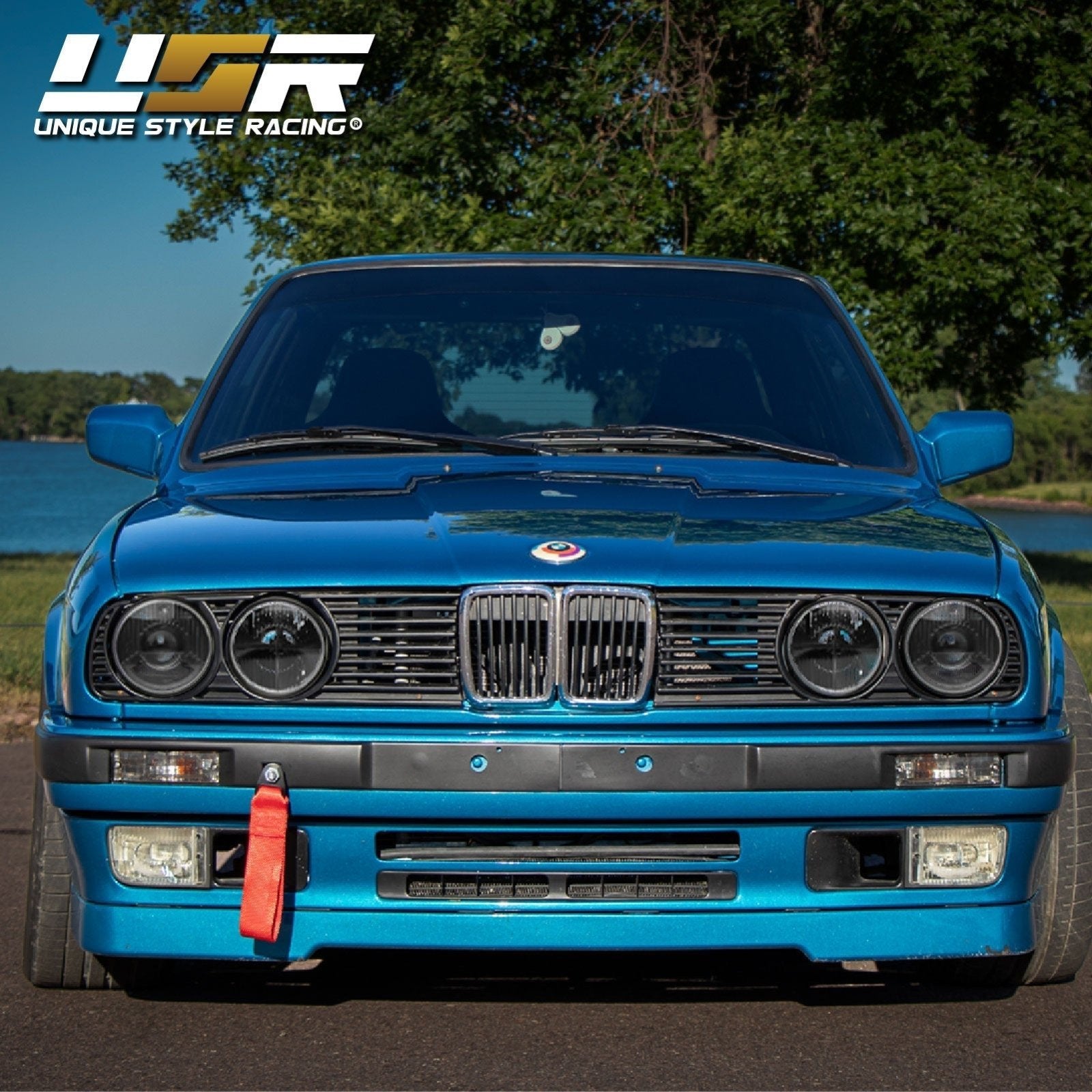 BMW E30 3 Series Smiley CrossHair Projector Glass Headlight
