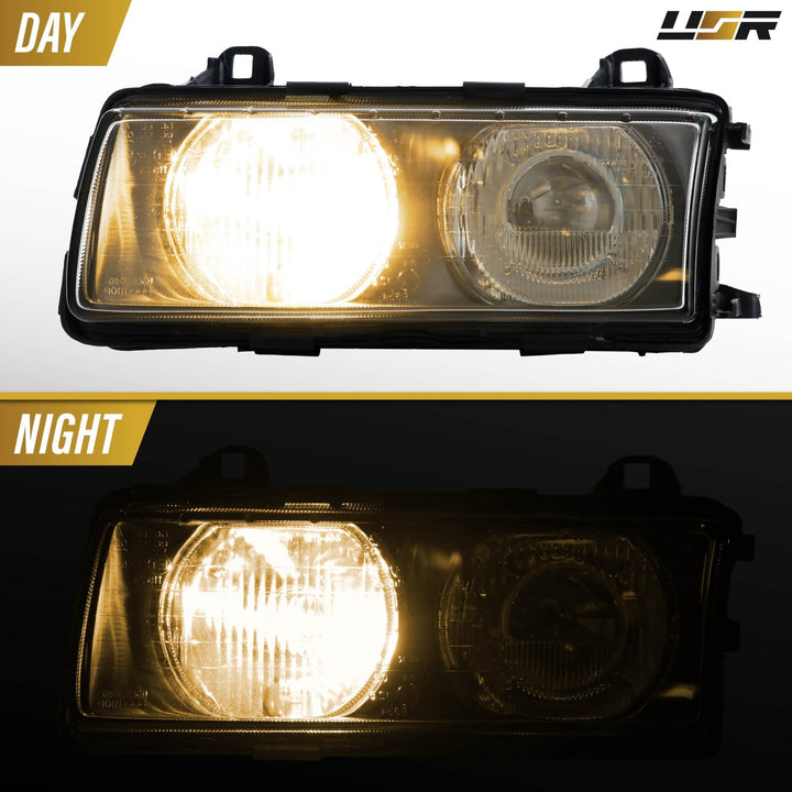 1992 - 1999 BMW E36 3 Series Yellow High Clear Low Glass Lens Hella Euro Ellipsoid Projector Headlight

#optional-items_headlight-with-wires