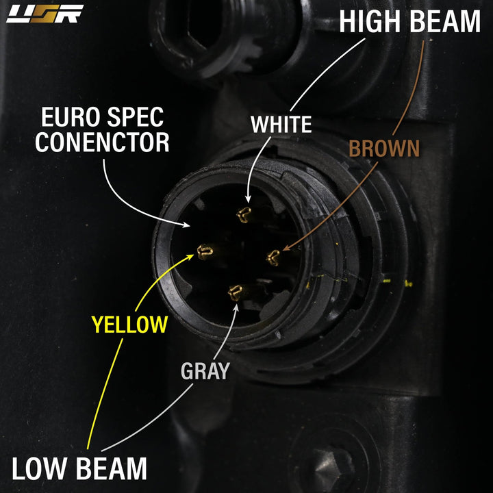 1992 - 1999 BMW E36 3 Series Yellow High Clear Low Glass Lens Hella Euro Ellipsoid Projector Headlight

#optional-items_headlight-with-led-bulbs-and-angel-eye-rings