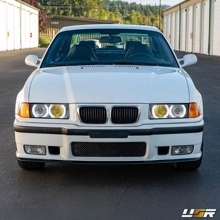 1992 - 1999 BMW E36 3 Series Yellow High Clear Low Glass Lens Hella Euro Ellipsoid Projector Headlight

#optional-items_headlight-with-led-bulbs-and-angel-eye-rings