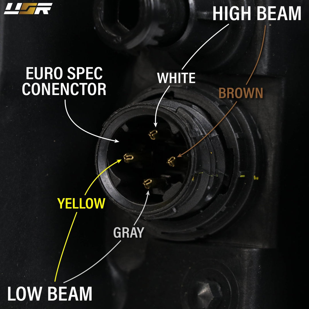 1992 - 1999 BMW E36 3 Series Yellow High Clear Low Glass Lens Hella Euro Ellipsoid Projector Headlight

#optional-items_headlight-with-wires