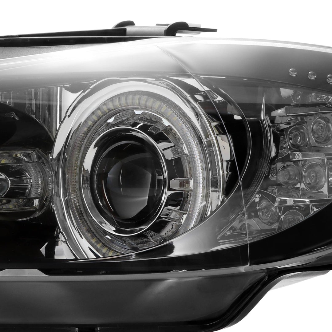 2006 - 2008 BMW 3 Series E90 / E91 V2 Projector UHP LED Angel Halo Headlight With LED Corner