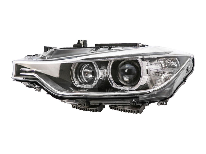 2012 - 2015 BMW F30 / F31 3 Series 4D Sedan / 5D Wagon Black LED Angel Eyes Halo Rings Projector Headlight
