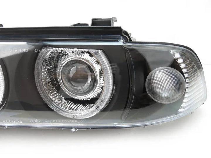 1997 - 2000 BMW E39 5 Series Angel Eye Halo Projector Headlight With Optional LED Ring For Factory Xenon Models
