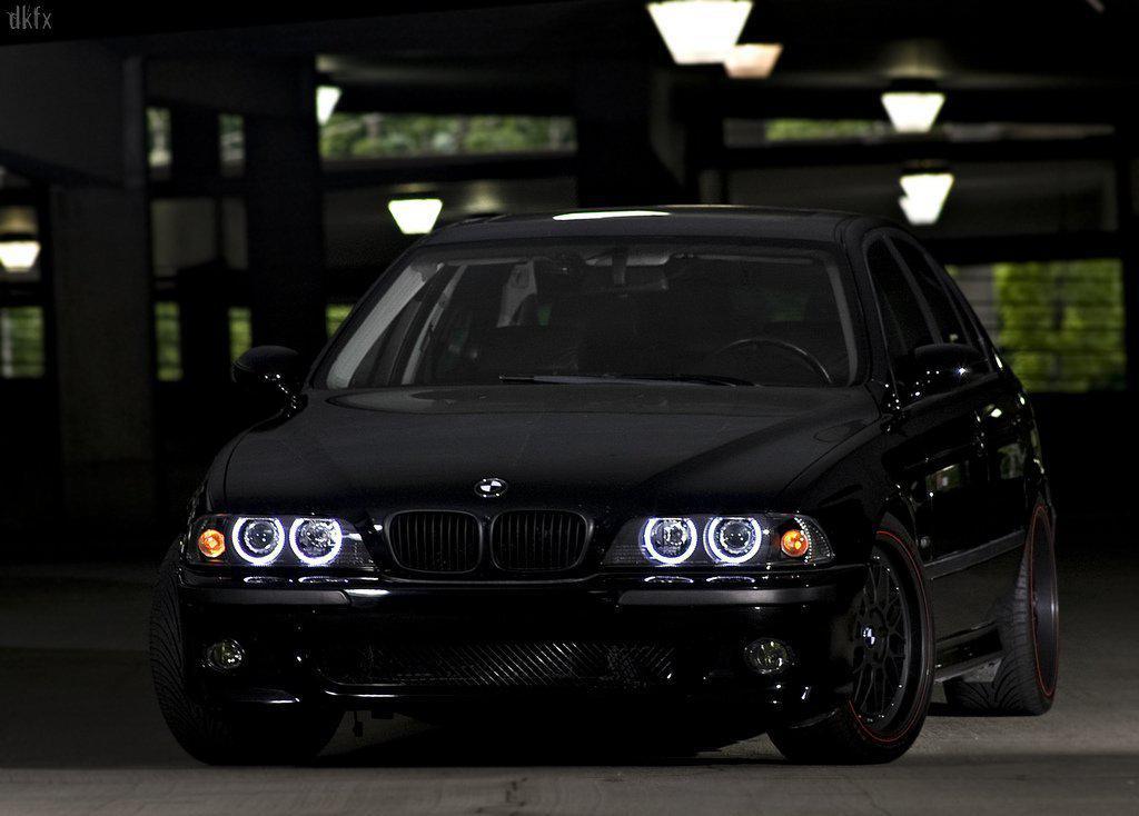 1997 - 2000 BMW E39 5 Series Angel Eye Halo Projector Headlight With Optional LED Ring For Factory Xenon Models