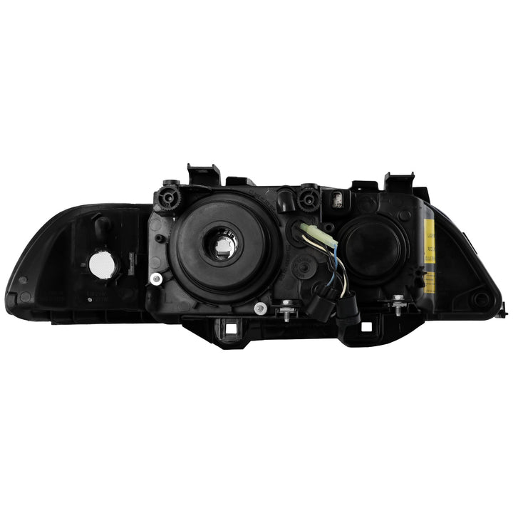 1997 - 2000 BMW E39 5 Series Halogen Angel Eye Halo Projector Chrome Housing Headlight For Factory Xenon Models