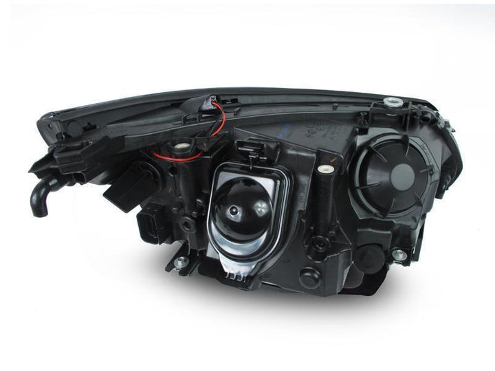 2004 - 2010 BMW 5 Series E60/E61 Projector V3 F30 Style Square Bottom Angel Eye White LED Halo U Ring Projector Headlight For Factory Halogen Model