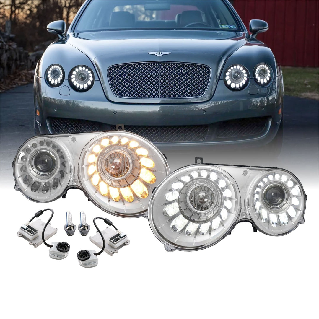 2004 - 2010 Bentley Continental / Flying Spur OEM Facelift Style LED BiXenon Projector Headlight