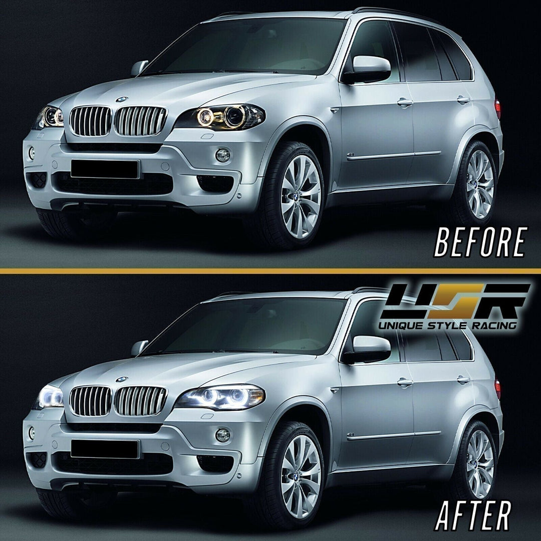 2007 - 2010 BMW X5 E70 Quad Projector LED DRL D1S Xenon Angel Eye Headlight with AFS